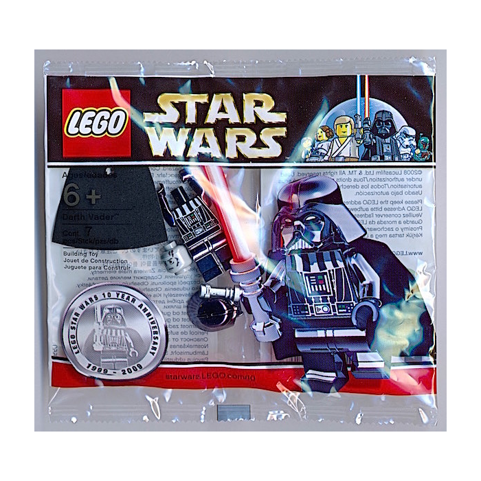Darth Vader Chrome 10 Year Anniversary Promotional Minifigure Polybag BTLG Bricks